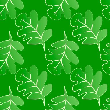 Kare arkaplandaki kusursuz desen - meşe yaprakları - soyutlama, gerçeküstü. Tasarım elemanı. Grafikler, minimalizm. Duvar kağıtları, tekstil, ambalaj, bir web sitesi için arka plan, mobil uygulama veya blog.