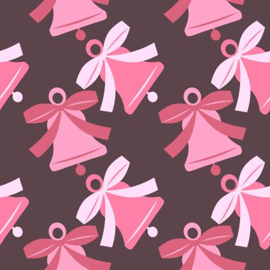 Kare arkaplanda kusursuz bir desen, bir çan. Kitapların, defterlerin, kartpostalların, iç malzemelerin dizayn unsurları. Duvar kağıtları, tekstil, ambalaj, bir web sitesi için arka plan, mobil uygulama veya blog. Feng Shui, ilk çağrı,