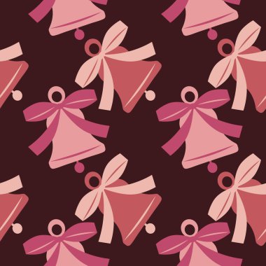 Kare arkaplanda kusursuz bir desen, bir çan. Kitapların, defterlerin, kartpostalların, iç malzemelerin dizayn unsurları. Duvar kağıtları, tekstil, ambalaj, bir web sitesi için arka plan, mobil uygulama veya blog. Feng Shui, ilk çağrı,