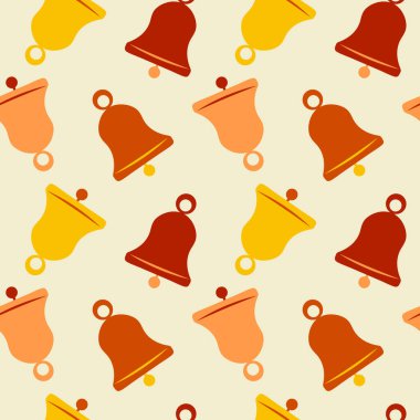 Kare arkaplanda kusursuz bir desen, bir çan. Kitapların, defterlerin, kartpostalların, iç malzemelerin dizayn unsurları. Duvar kağıtları, tekstil, ambalaj, bir web sitesi için arka plan, mobil uygulama veya blog. Feng Shui, ilk çağrı,