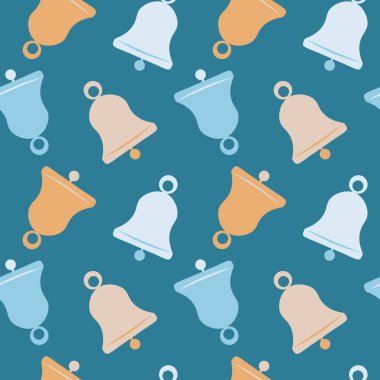 Kare arkaplanda kusursuz bir desen, bir çan. Kitapların, defterlerin, kartpostalların, iç malzemelerin dizayn unsurları. Duvar kağıtları, tekstil, ambalaj, bir web sitesi için arka plan, mobil uygulama veya blog. Feng Shui, ilk çağrı,