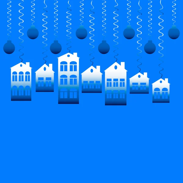 Illustration Square Background Advertising Banner Postcard Housewarming Sale Rental Housing — Wektor stockowy