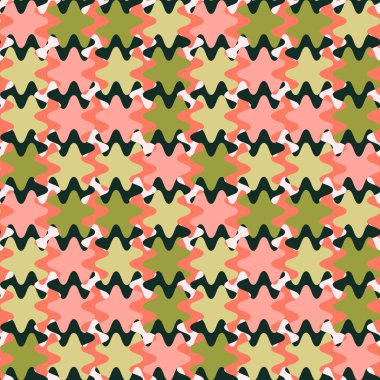 Kare arkaplandaki pürüzsüz desen farklı renkli noktalardan yapılmış bir yama işidir. Kitapların, defterlerin, kartpostalların, iç malzemelerin dizayn unsurları. Duvar kağıtları, tekstil, ambalaj, bir web sitesi için arka plan, mobil uygulama veya blog. abstra