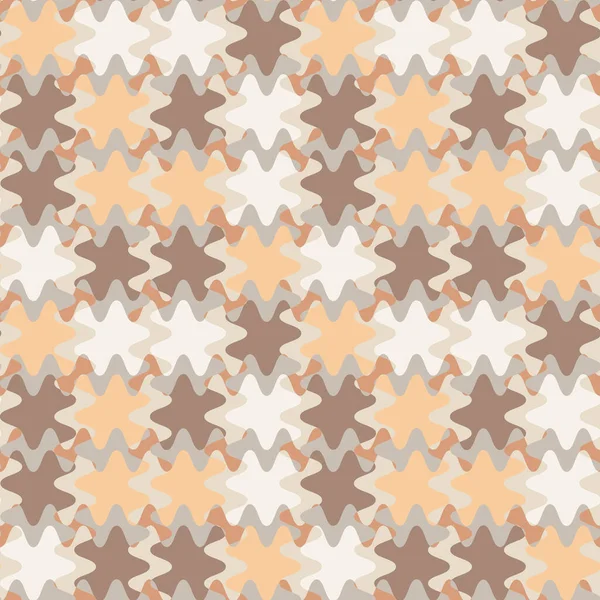 Um padrão sem costura em um fundo quadrado é um tapete de retalhos feito de diferentes pontos coloridos — Vetor de Stock