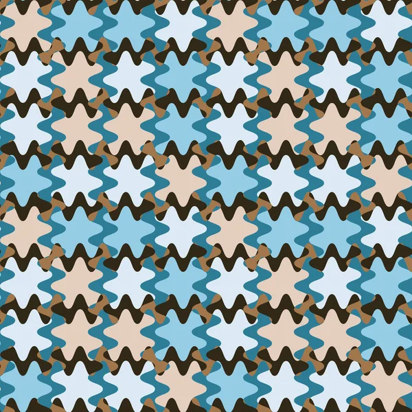 Um padrão sem costura em um fundo quadrado é um tapete de retalhos feito de diferentes pontos coloridos —  Vetores de Stock