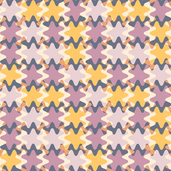 Um padrão sem costura em um fundo quadrado é um tapete de retalhos feito de diferentes pontos coloridos —  Vetores de Stock