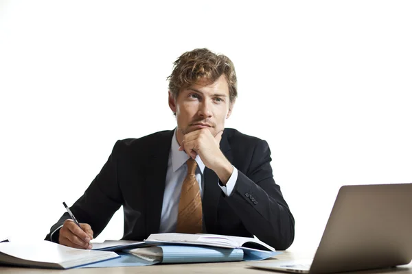 Empresario resolviendo un problema — Foto de Stock