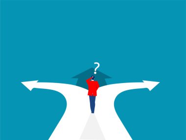 İş kadını açık havada yolda. Maceralara ve fırsatlara yeni bir bakış açısıyla başlamak. resimleme