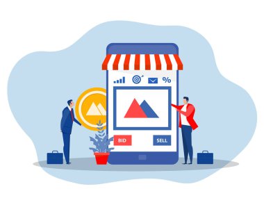 Koleksiyoncu Business Non fonlanabilir marka değil koleksiyon analizi dijital sanat illüstrasyonu web siteleri, mobil uygulamalar vektörü ile pazar yerinde resim satın al