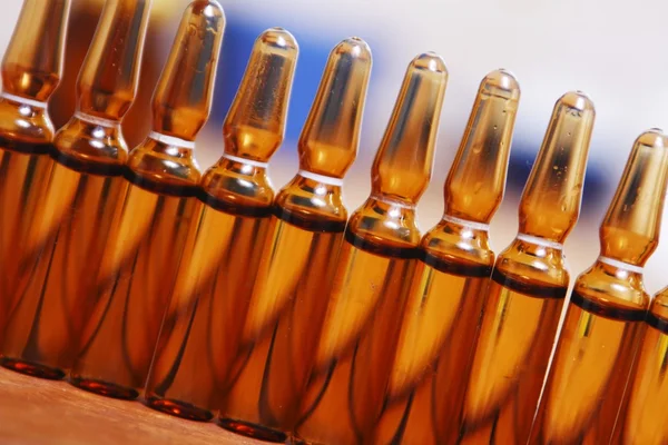 Row of vials — Stock Photo, Image