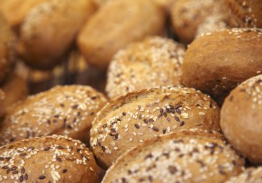 Susam ve tohum ile buns yığını