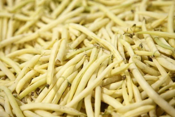 Bean pods in a big grocery — Stock Photo, Image