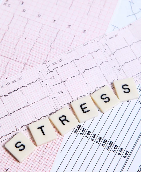 Influence of stress on heart health — Stock Photo, Image