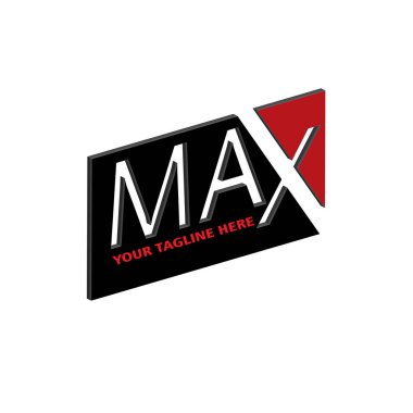 Max Logo Letter Vector 3d Template Design Illustration