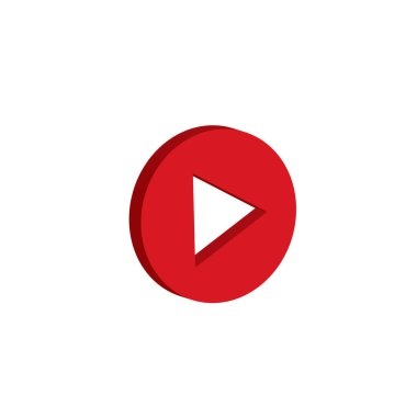 play button 3d vector design illustration