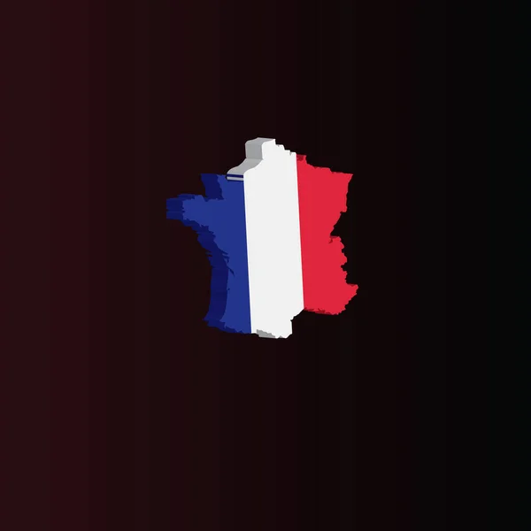 Bandera Francia Con Vector Diseño Creativo Free Vector — Archivo Imágenes Vectoriales