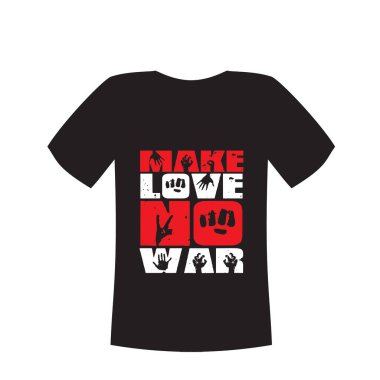 Savaş illüstrasyonu değil, aşk yap Serbest Vektör