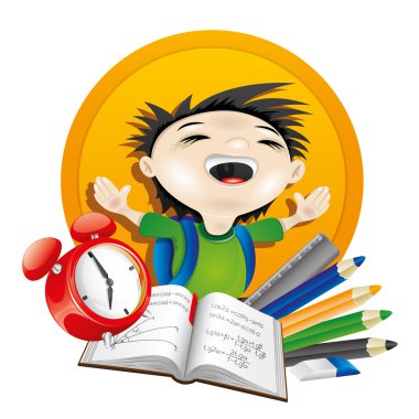 vektör okul illüstrasyon.