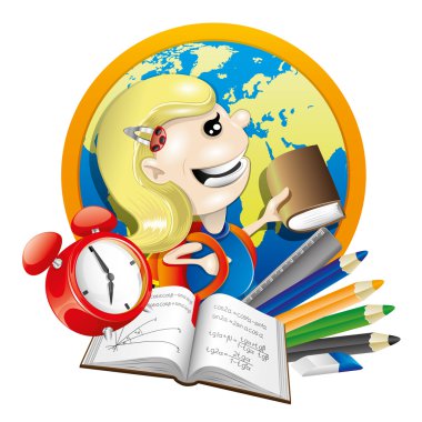 vektör okul illüstrasyon.