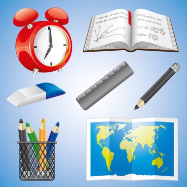 Eğitim simgeleri kümesi.