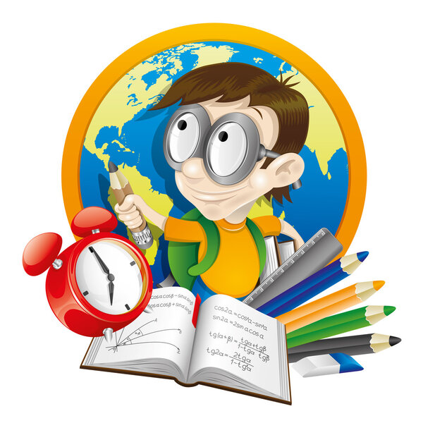 Vector school illustration.