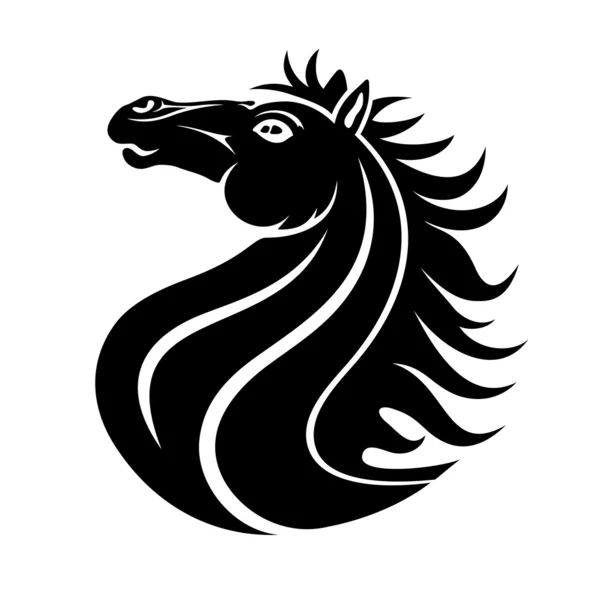 黒い印。馬. — ストックベクタ