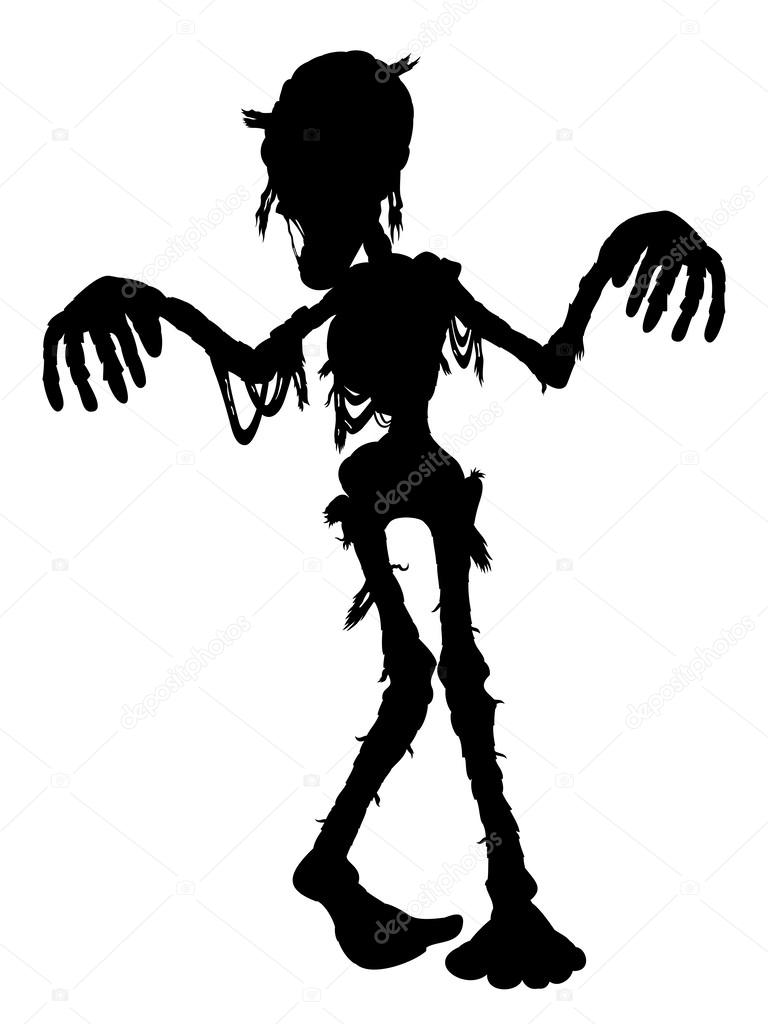 Zombie silhouette Vector Art Stock Images | Depositphotos