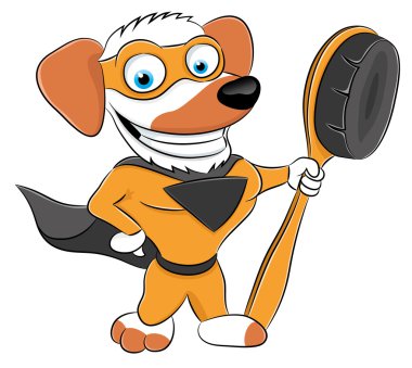 beyaz süper köpek.