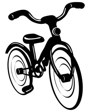 Bisiklet üzerinde beyaz izole.