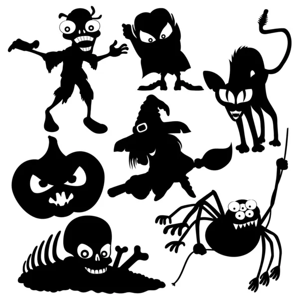 Vector silhouettes. Halloween. — Stock Vector