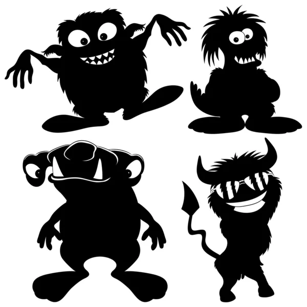 Monster set on white. — Stock Vector