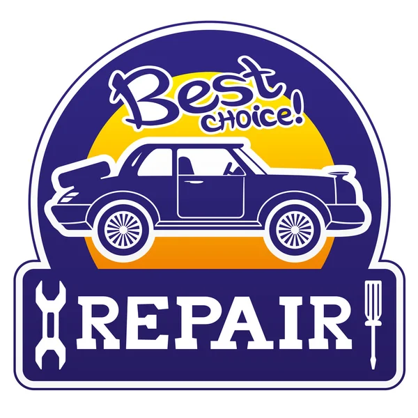 Vector sign. Car repair. — Stock Vector