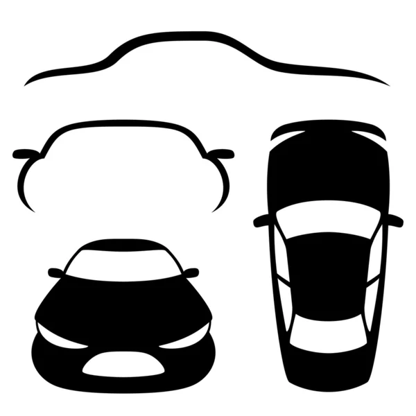 Car icons on white. — Stock Vector