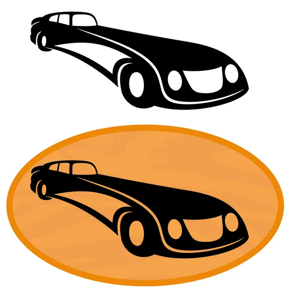 Iconos de coche en blanco . — Archivo Imágenes Vectoriales
