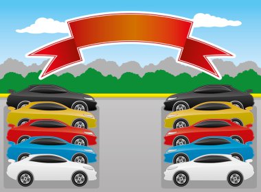 vektör çizim. arabalar.