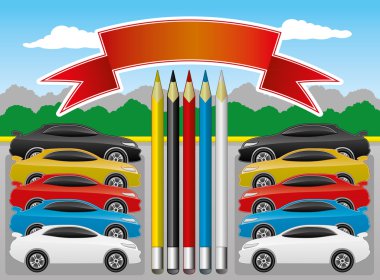 vektör çizim. arabalar.