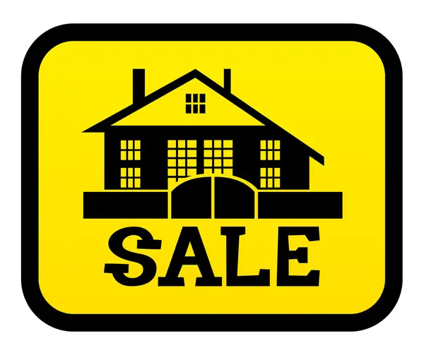 Διάνυσμα σημάδι. πώληση σπίτι. — Διανυσματικό Αρχείο
