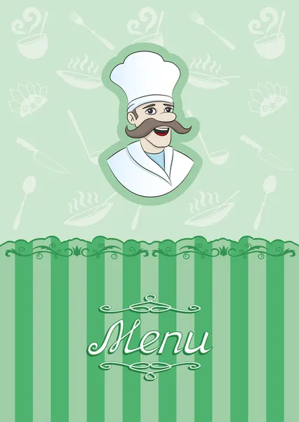 Menú ilustración para restaurante, cafetería — Vector de stock