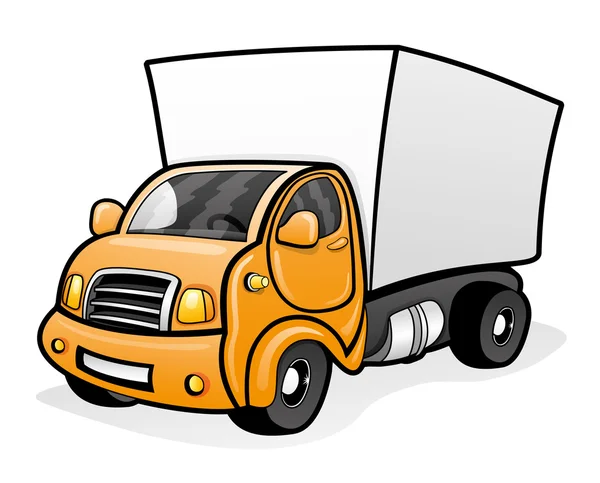 Lastbil isolerad på vit — Stock vektor