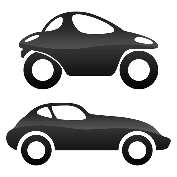 Black cars on white. — Stock Vector