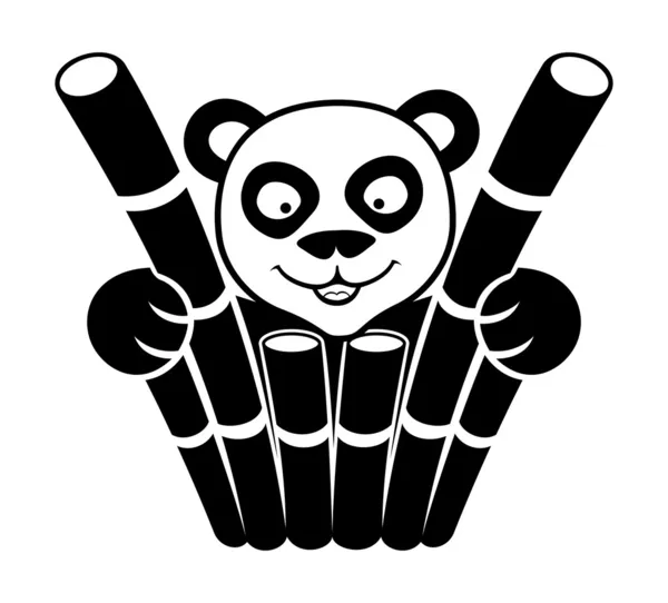 Panda-Zeichen auf weiß. — Stockvektor