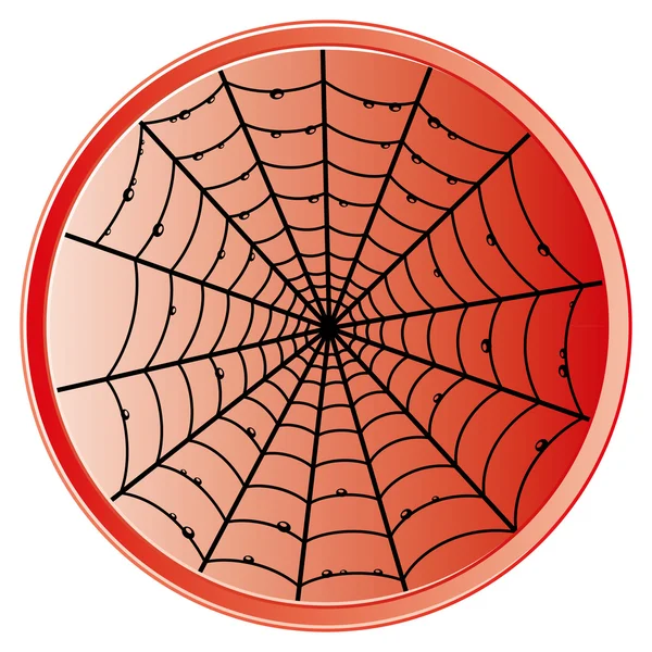 Icono Cobweb en blanco . — Vector de stock