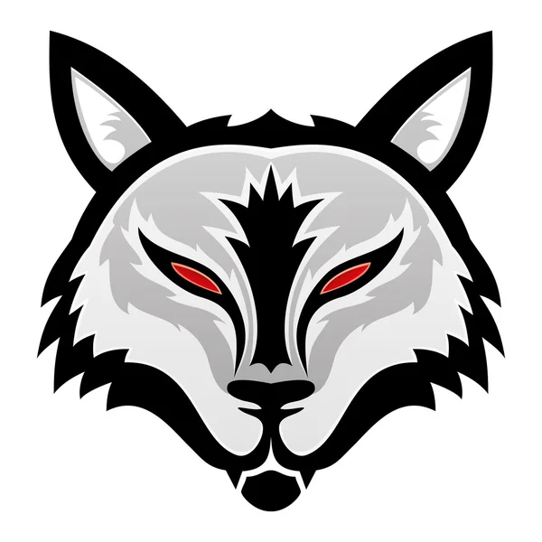 Lobo signo en blanco . — Archivo Imágenes Vectoriales