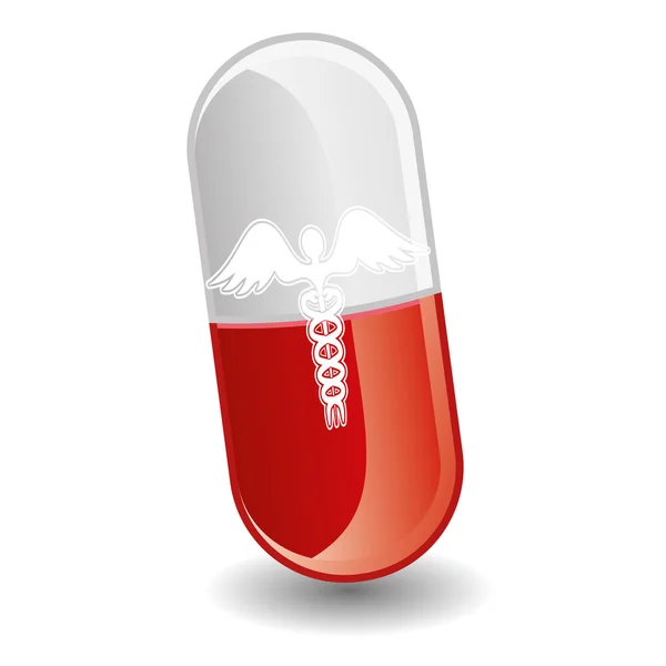 Medizinische Ikone. Pille. — Stockvektor