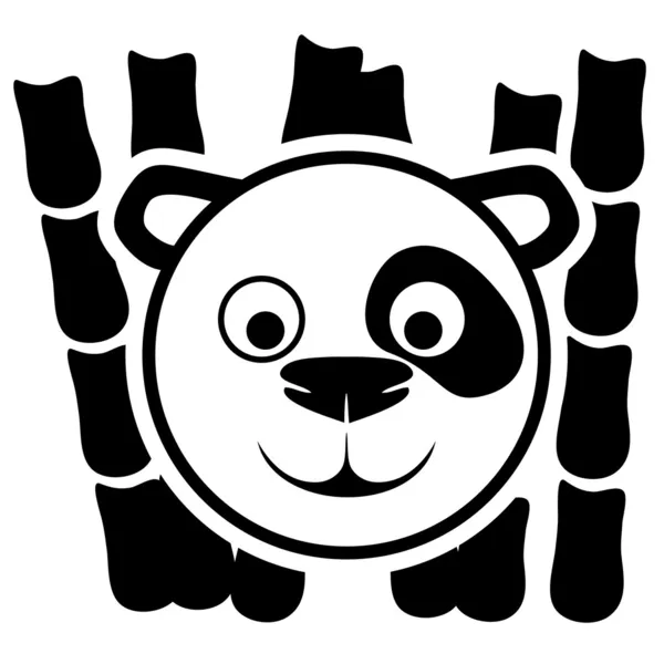 Panda-Zeichen auf weiß. — Stockvektor