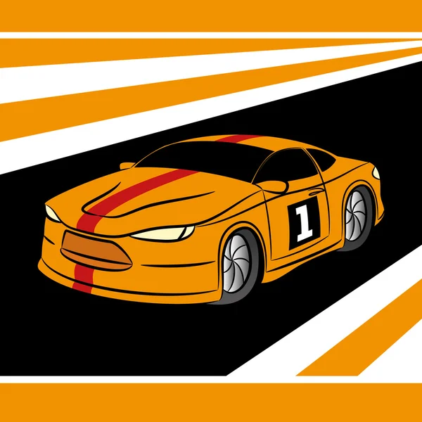 Vector illustration. Race car. — Stock Vector