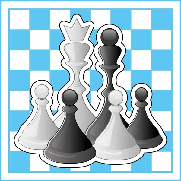 Vektorové ilustrace. šachy. — Stockový vektor