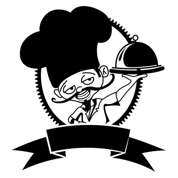 Μάγειρας σύμβολο σε άσπρο φόντο. — Διανυσματικό Αρχείο
