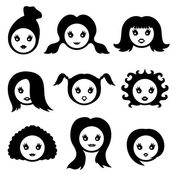 Набор значков красоты.