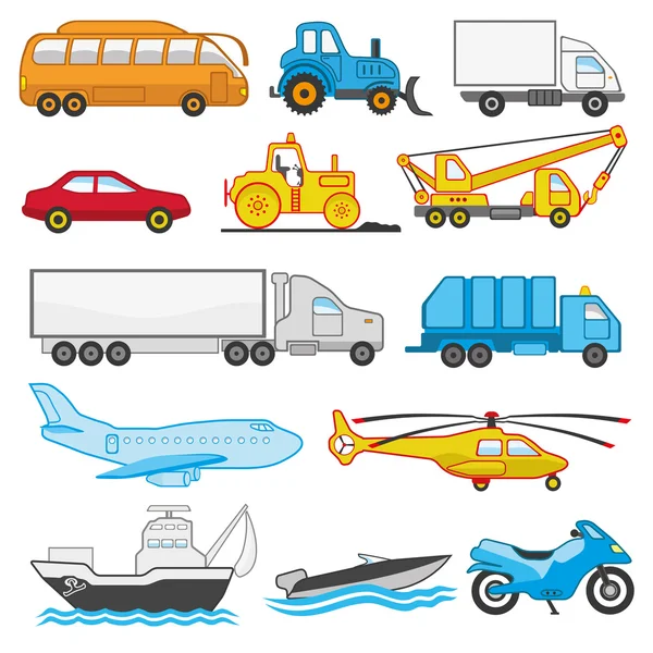 Set di icone di trasporto. — Vettoriale Stock